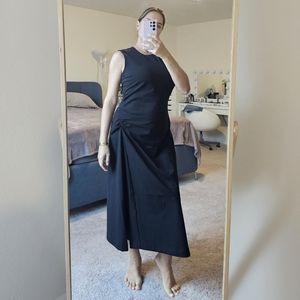 Black Gatheres Waist Dress by COS